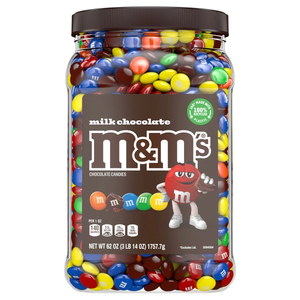 M&M's Milk Chocolate Candy, 62 oz Jar