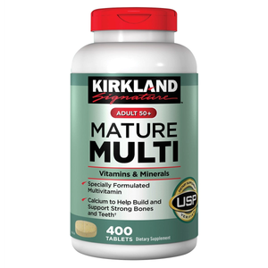 Kirkland Signature Adult 50+ Mature Multi Vitamins & Minerals, 400 Tablets