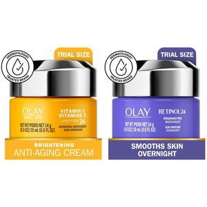 Olay Facial Moisturizer Skin Care Bundle, Mini Day and Night Moisturizer Set