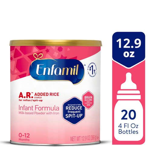 Enfamil A.R. Powder Baby Formula, Designed to Reduce Frequent Spit-Up in 1 Week, 19.5 Oz​ Tub