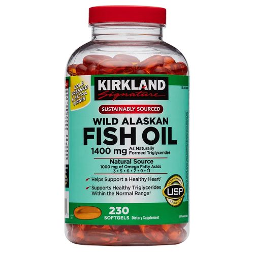 Kirkland Signature Wild Alaskan Fish Oil 1400 mg., 230 Softgels